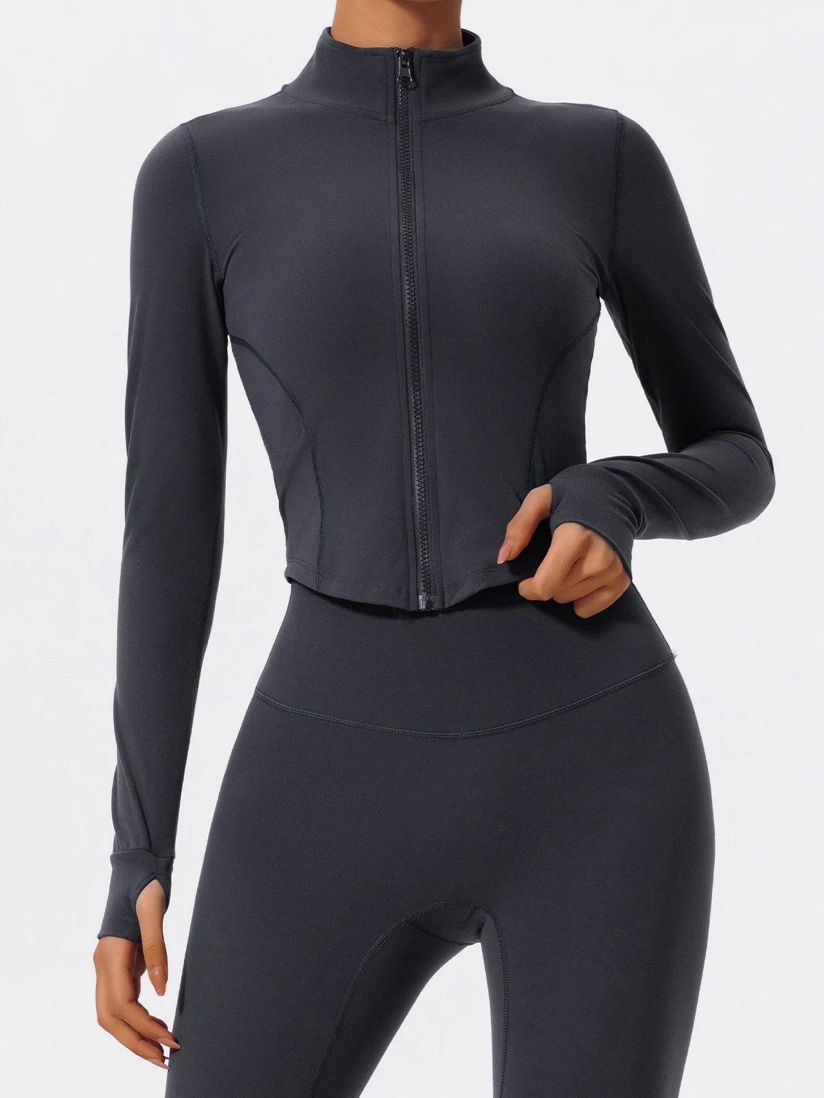 Hearuisavy Summer Ultra-Soft Fabrics Tight Sports Jackets Women Zipper Gym Yoga Clothes Female Quick-Dry Long Sleeve Sportswear