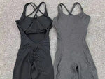 Seamless High-Waisted Peach Hip Yoga Jumpsuit for Women - Fast Drying Sweat-Wicking Tight Running Sports Jogging Gym Activewear