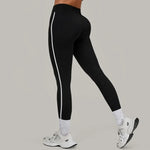 Women High Waist Yoga Pants Leggings - Seamless Color Block Fast-Dry Breathable Gym Running Fitness Tights Butt Lifting Effect
