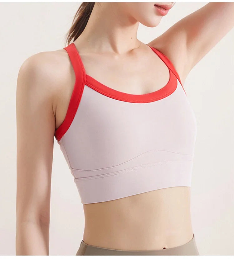 New Selling High Strength Sports Underwear Women's Shock-proof Cross Back Yoga Wear Sports Bra Fitness Vest