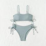Sexy Bandeau Bikinis 2025 Women Brazilian Swimwear Female Swimsuit Two Pieces Bikini Set Bather Bathing Suits Girls Beach Wear