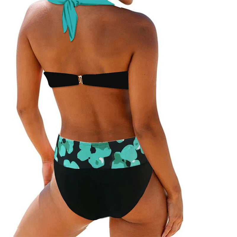 DEKA Women Plus Size Bikini Set Push Up Swimwear Print Biquini Feminino TankiniMujer Swimsuit Tanga Swimming Bathing Suit