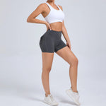 Peach Butt Fitness Shorts Women's Exercise Three-Quarter Pants Cargo Air Dry Pocket Yoga Tight Lift Summer