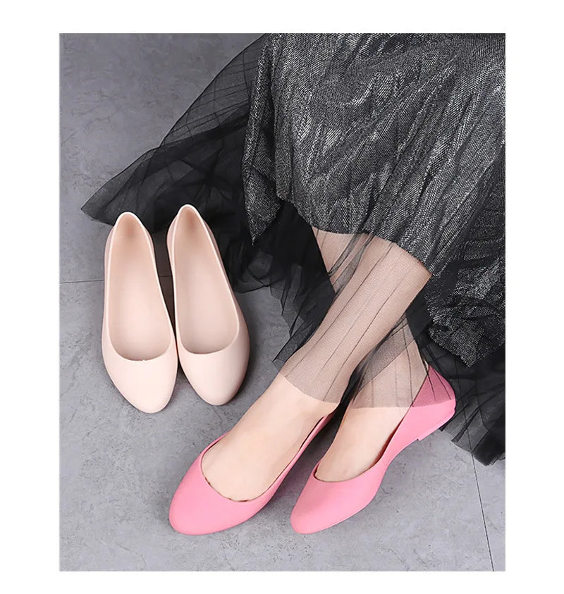 New ladies sandals soft pvc plastic flat non-slip women flat shoes 2022