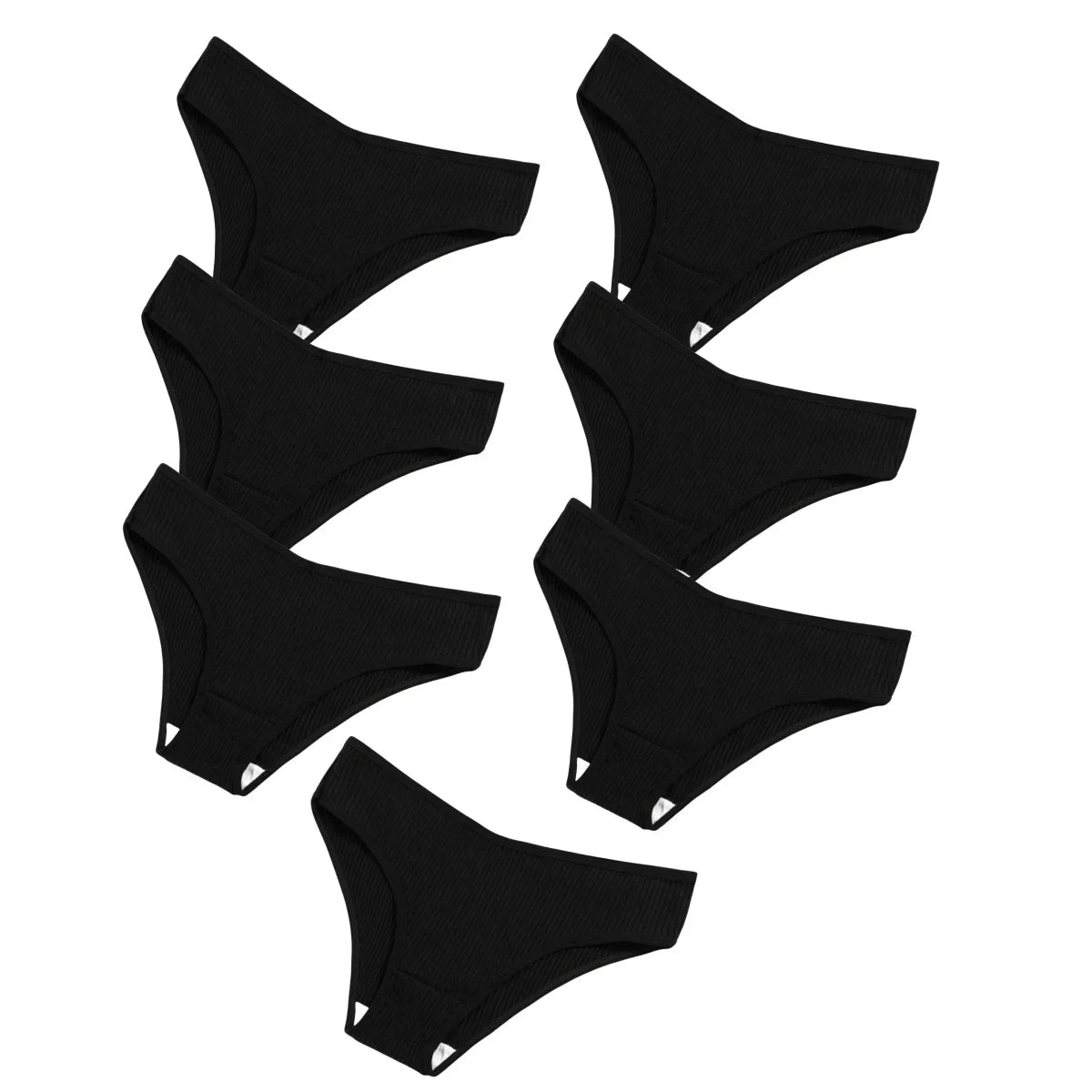 7Pcs/Set Cotton Panties Low Rize Panties For Women Breathable Underwear Female Underpants Sexy Lingerie V-waist Briefs M-2XL