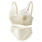 MOYISU Grande Taille Ultra Thin Bra Sheer Lingerie High Bust Anti Sagging Support Push Up Sexy Summer Bralette Large Cup Women
