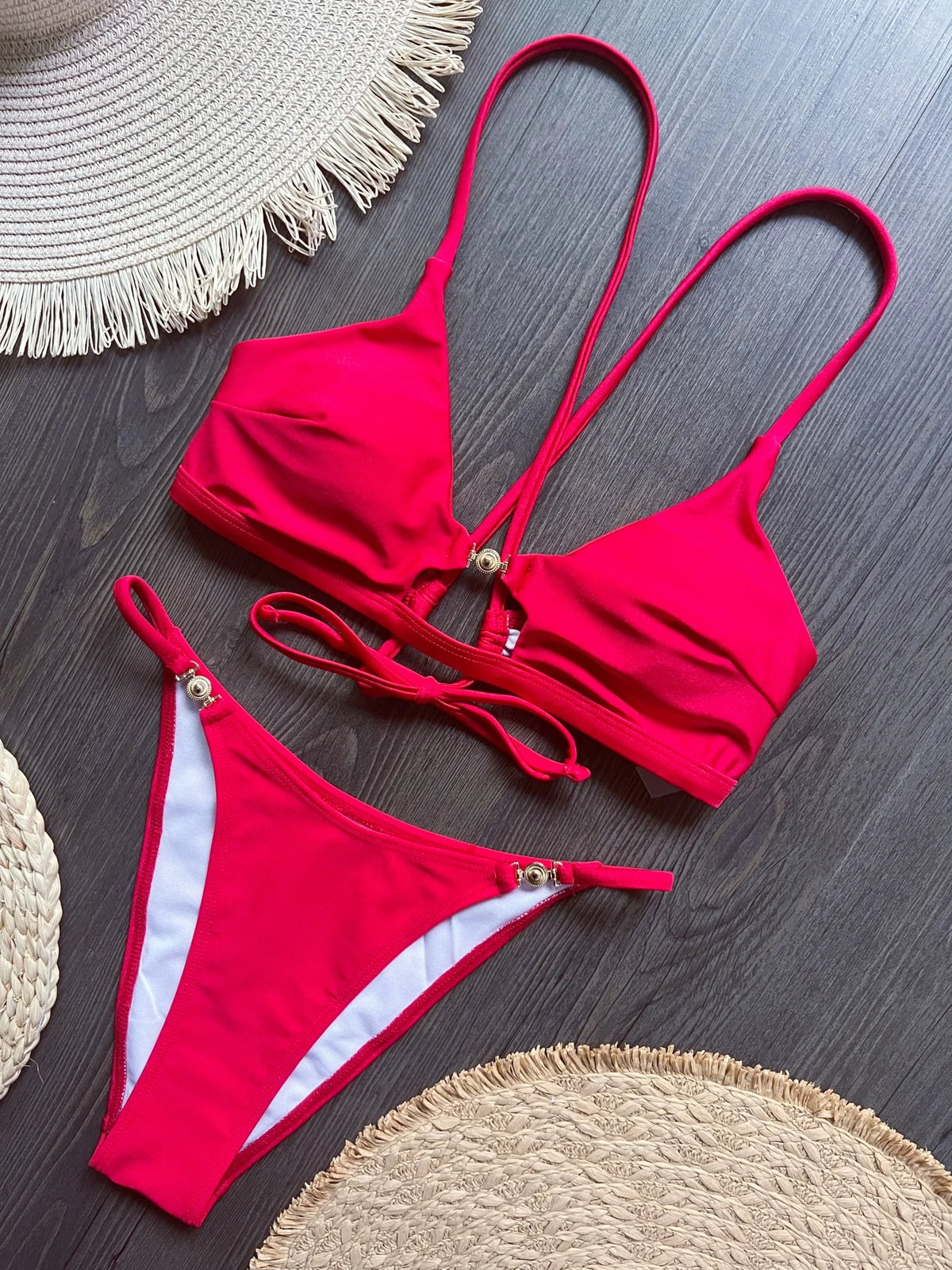 2026 Miyouj Push Up Bikinis New Two Piece Suit Bathsuit Sexy Bikini Sets Hollow Out Swimsuit String Bathwear Low Waist Swimwear
