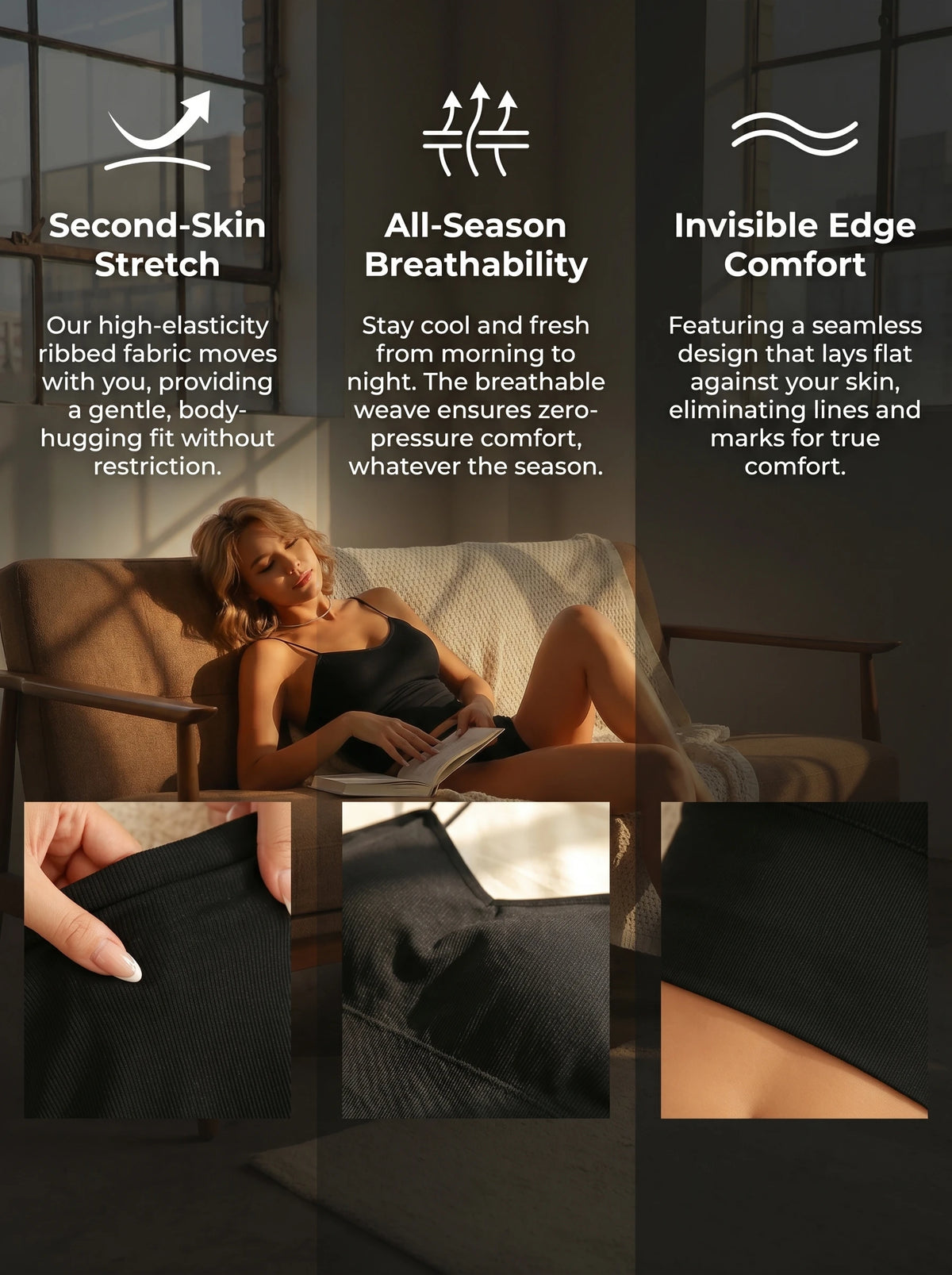 Women's Wireless Bra No Pad Camisole Top Solid Color Sweetheart Neck Fine Strap Lounge Wear M022