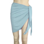 Women Beach Skirts Swimwear Summer Solid Bikini Cover Ups Shorts Pareo Wraps Sarong Skirt Swimsuit Beachwear Half Wrapped Skirt