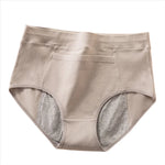 Women's High Waist Cotton Menstrual Panties Breathable Leak-Proof Culottes Safety Hygiene Briefs for Menstrual Comfort