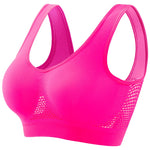 Women Mesh Panel Seamless Tank Bra Sports Wireless U Back V-Neck Vest Style Bralette Sexy Lingerie Multi Colors Intimates S-5XL