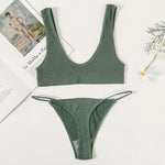 Women Seamless Bra And Panties Set U-Neck Push-Up Bra Brazilian Thongs Low-Waist T-Back Female Underwear Sexy Lingerie Set