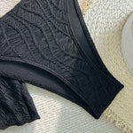 Sexy Yellow Push Up Tassel Crop Top High Waist Swimsuit Swimwear Women Beach Holiday Bathing Suit Skirt 3 Piece Bikini Set 2026
