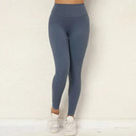 Women's Seamless Yoga Leggings Pants Sports Fitness Peach Hip-lifting Workwear Pocket Tight Trousers Workout Gym Leggings