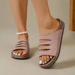 2026 Women's Slip-On Flat Bottom Clog Casual Sandals Breathable Comfortable Leisure Shoes