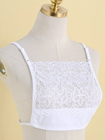 Women’s Lace Chest Cover Cami Insert Adjustable Strap Modesty Panel for Low Cut Tops Dress Layering Underwear