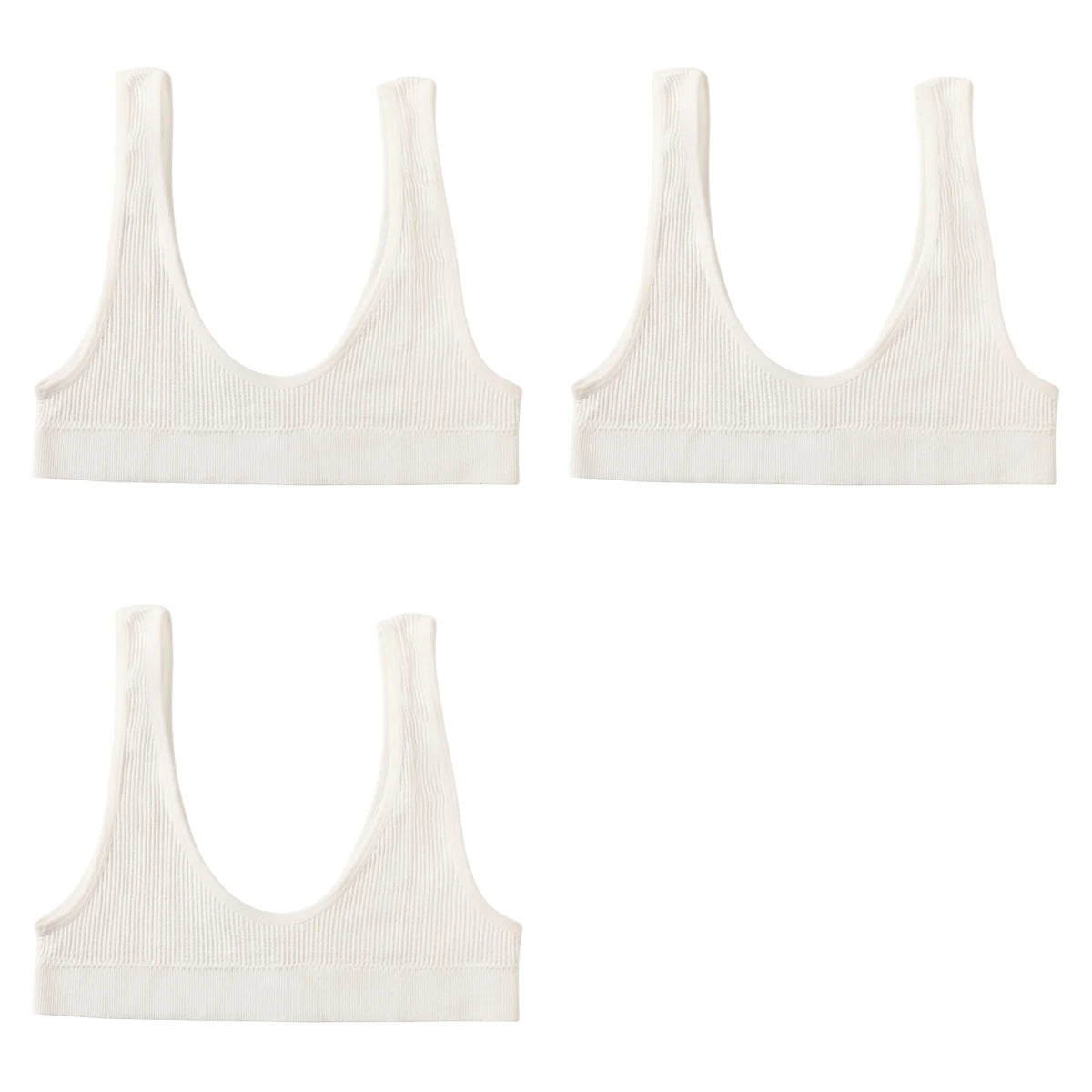 3Pcs/Set Seamless Bras For Women Push Up U Shape Bra Nonwire Underwear Female Sexy Lingerie Sport Bra Tops Comfort Intimates
