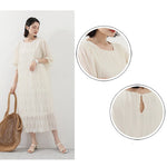 Long Dresses For Women Casual Summer Trendy Boho Style Pleated Cover Up Vestidos Daily Wear High Quality Elegant Maxi Dress