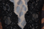 FDYOUI Women's Deep V-neck Lace Patchwork Mesh T-shirts 2026 Summer Sexy Sleeveless Buttons Leopard Tops Tee Shirt Streetwear