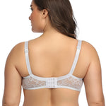 Plain Lace Bra for Woman Plus Size Bra with Wire no Foam Full Cup Lingerie 34E 36E 38D 38E 40D 40E 42D 42E 44E 46E 48E-6003