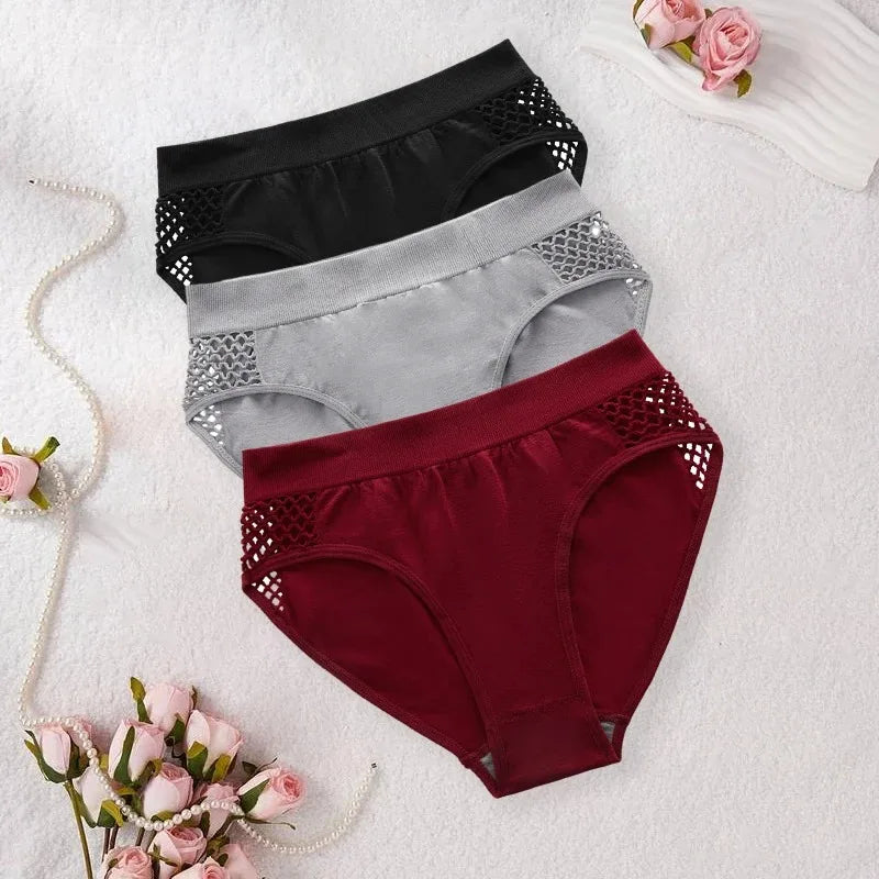 3/4pcs/pack Mid Waist Seamless Women Panties Underwear Solid Breathable Comfortable Female Underpants Soft Lingerie Lady Briefs