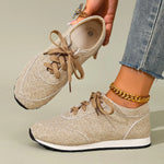 Plus Size 43 Leopard Print Platform Sneakers Women 2026 Breathable Lace Up Casual Flat Shoes Woman Non Slip Flats Walking Shoes