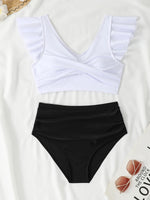 2026 Ruffle Bikinis Women Sexy Swimwear Female High Wasit Swimsuit Bathers Bathing Swimming Swim Suit Beachwear Summer
