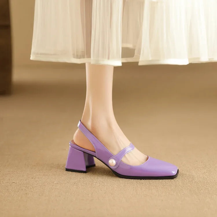 NASBAVI New Summer Leisure Green Women Sandals Comfortable Rubber Sole Fashionable Square Head Shape