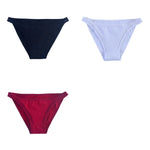 3Pcs/Set Women's Cotton Low-Rise Briefs with Mesh Side Panels Brazilian Panties Sexy Lingerie Comfy Breathable Underwear M-XL