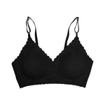 Seamless Ice Silk Ultra-Thin Breathable Bra Comfortable Breathable Underwear Women's Suspender Wavy Sexy Push-up Vest