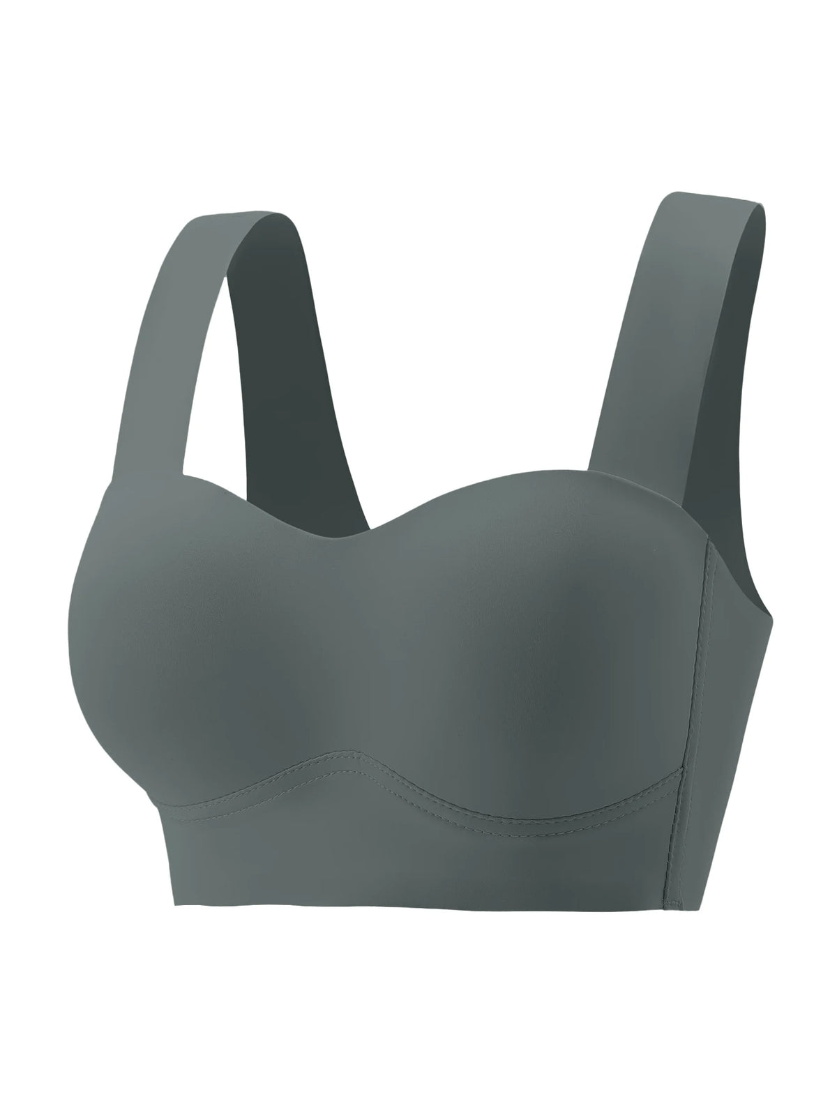 Women's Wirefree Seamless Bra, Back Closure U-Back Support Bra, No Steel Ring Comfortable Everyday Bra, Nude Invisible Underwear
