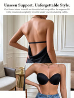 Strapless Push Up Bra Women Skin-Friendly Anti-Slip Adjustable Straps Lace Bralette Invisible Underwear for Daily Wear A3215