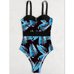 Print Push Up Swimsuit One Piece Swimwear Women High Waisted Swimming Suit Brazilian Monokini Bodysuit Beach Wear Bathing Suit