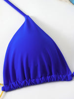 Triangle Halter String Thong Bikinis 2026 Women Sexy Swimsuit Solid Heart Swimwear Female Bathers Bathing Swimming Swim Suit