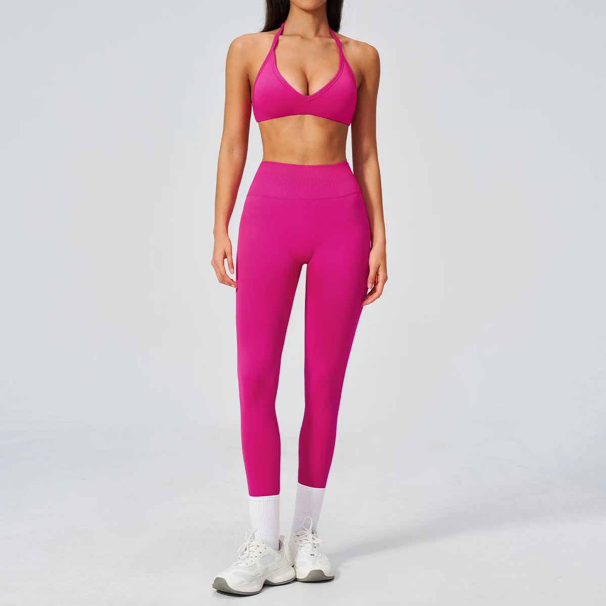 Breathable Quick Drying Yoga Set for Women Beauty Back Sports Bra High Waist Leggings Fitness Suit Outwear Gym Running Tracksuit
