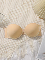 Strapless Push Up Bra Removable Criss Cross Back Invisible Non Slip Underwire Seamless Lingerie For Wedding Dress Party J3439