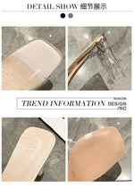 Summer Women Pumps Sandals PVC Jelly Slippers Open Toe High Heels Women Transparent Perspex Slippers Shoes Heel Clear Sandals