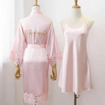 Sexy Women Home Dressing Gown Intimate Lingerie Lace Bride Wedding Robe Set Nightwear Casual Sleepwear Kimono Bathrobe Gown