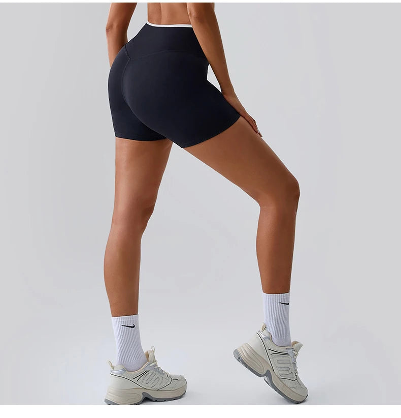 Sports Shorts Cross Waist Women Shorts Women Cycling Jogging Fitness High Waist Push Up Gym Shorts Leggings Women Yoga Clothing