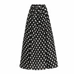 Black Dot Print One Piece Swimsuit Pleate Long Skirt Set 2026 Women Vintage Bandeau Ruffle Push Up Bathing Suit Holiday Swimwear
