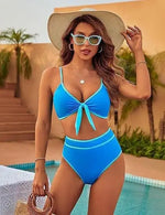 Irresistible Bikini High-Waist Ruched Sculpting Bikinis Tropical Floral Beach Swimsuit Lightweight Quick-Dry Women Swimwear
