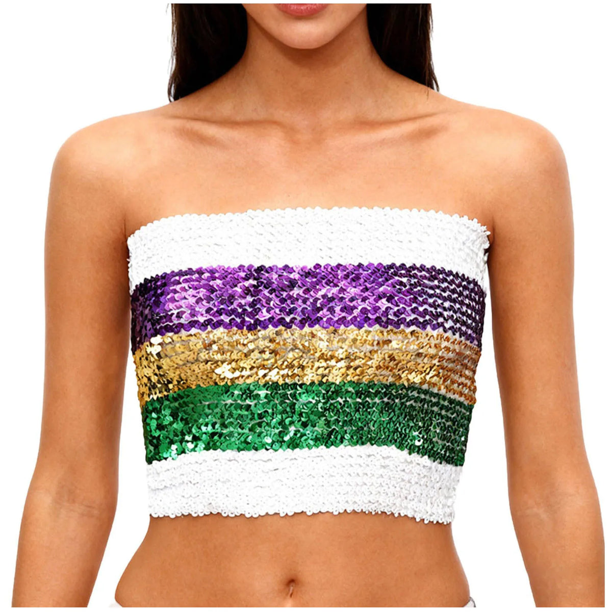 Y2k Tops Women Carnival Sexy Sequin Strapless Sleeveless Vest Party Performance Bandeau Vests Seductive Womens Top Popular