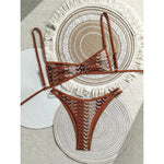 2026 New Sexy Printed High Leg Cut Bikini Female Swimsuit Women Swimwear Two-pieces Bikini set Bather Bathing Suit Swim V8030
