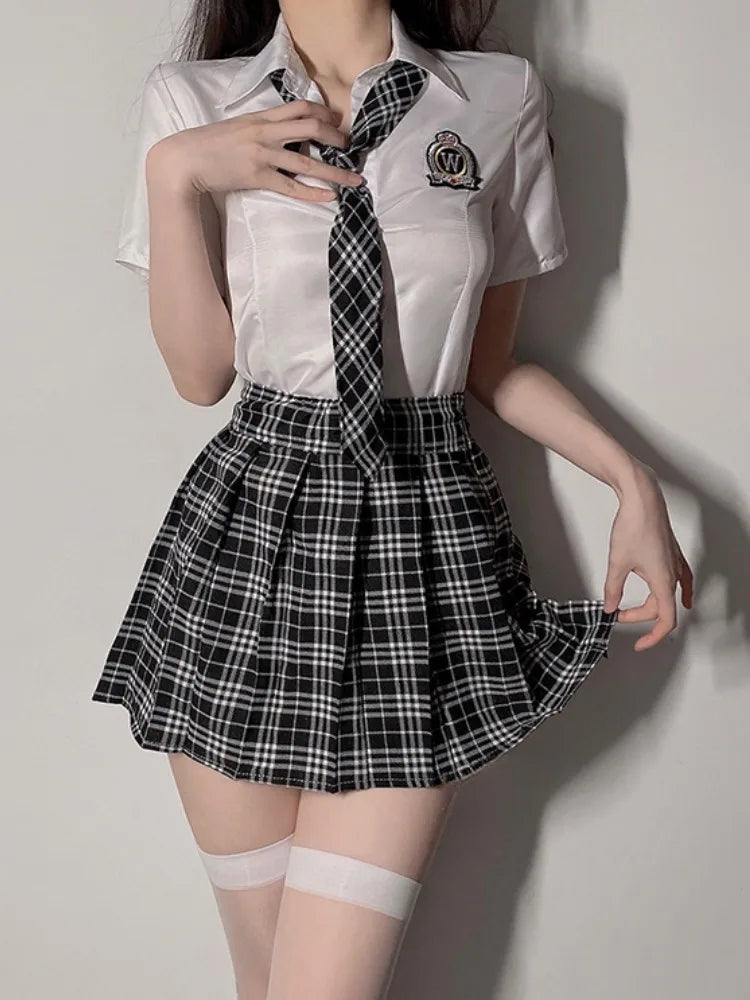 Sexy Lingerie Japanese Kimono Seductive Topless Print Women's Pajama Set Uniform Temptation Sleepwear Traditional Dress Robe