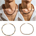 Bohemian Wood Beads Necklace Men's Necklace For Men Summer Beach Sufer Necklace For Men Necklace White Jewelry Women Necklace
