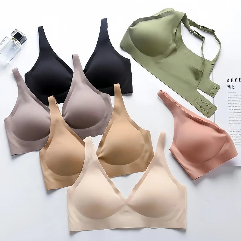 No Show Bras For Women Push-Up Bra Wire Free Brassiere Sexy Lingerie Padded Underwear Plus Size Sleepwear Bra Intimates S-3XL