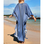 Greek Goddess Long Dress Batwing Sleeve Tunic Beach Cover Up Cover-ups Beach Dress Beach Wear Beachwear Kaftan Maxi Dress V4427