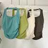 Women's Yoga Sports Vest Threaded Temperament Hanging Neck Exposed Back Suspender One-Piece Chest Cushion Fitness Top