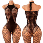 Black Hot Crotchless Bodysuits Women For Transparent Bodystocking Sexy Temptation Adult Erotic Costumes New Fishnet Underwear