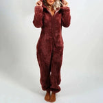 Mode Sourire Vêtements De Nuit Ensemble Plus La Taille Capuche Ensembles Pyjamas pour Femmes Adultes pour Hiver plus size onesie